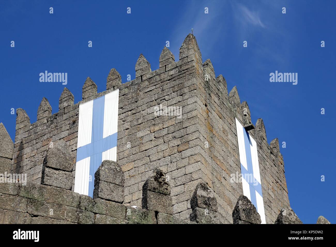 Castelo de Guimaraes - Castello di Guimaraes, Portogallo Foto Stock