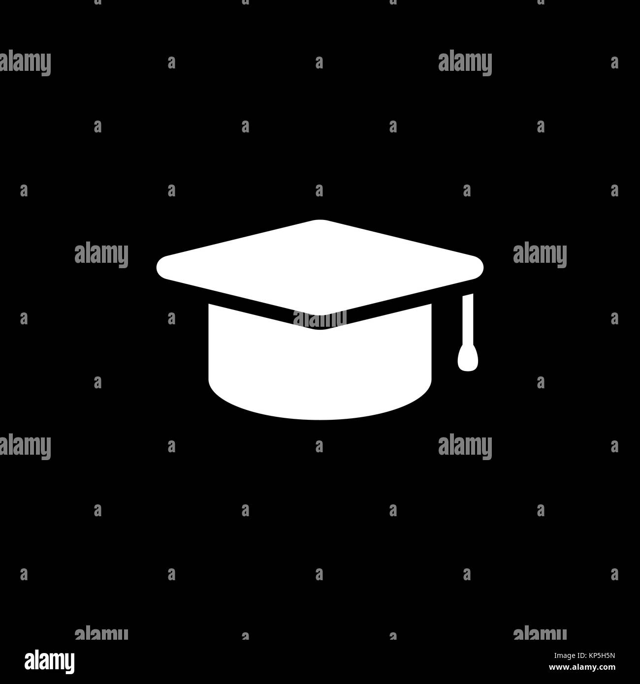 Istruzione, graduazione cap/hat icona vettore semplice illustrazione. Illustrazione Vettoriale