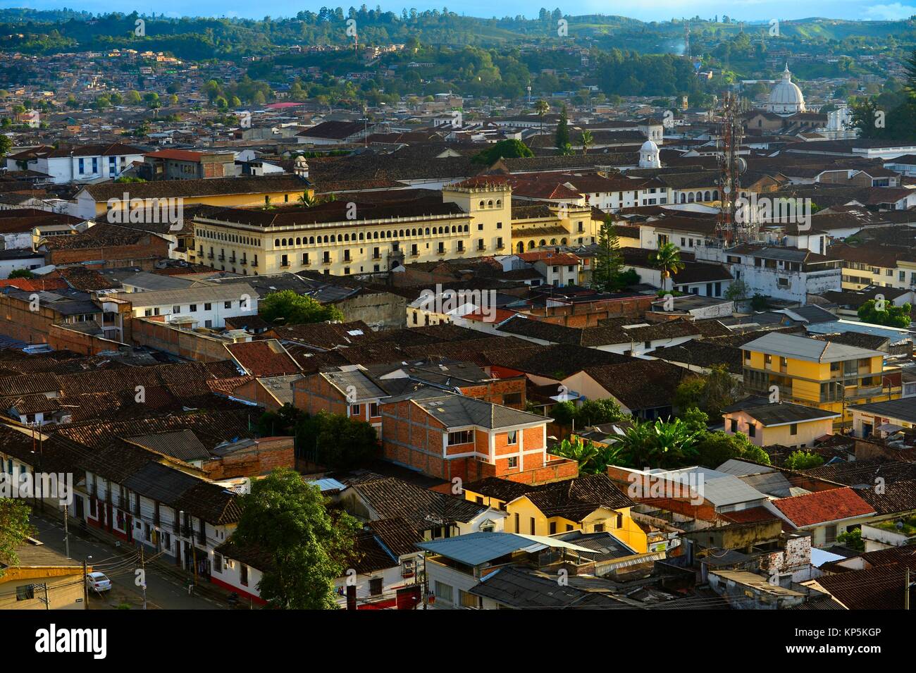 Vista di Popayan,departamento Cauca,Colombia,America del Sud. Foto Stock