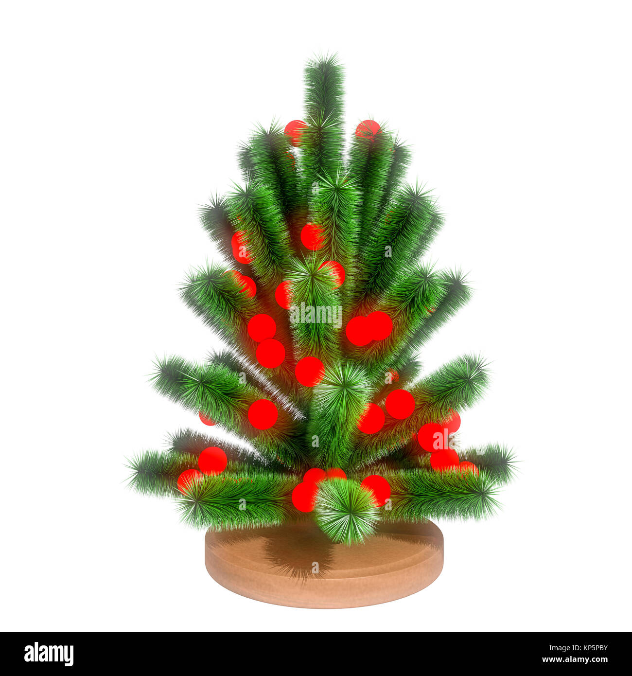 Piccolo albero di natale. 3D render Foto Stock