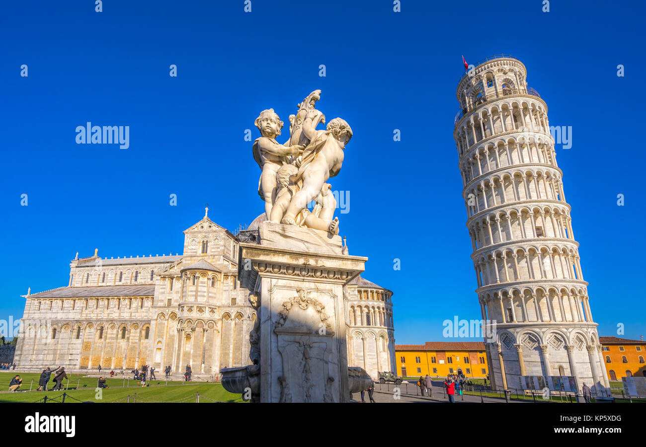 Pisa, la Torre Pendente. Toscana, Italia. Foto Stock