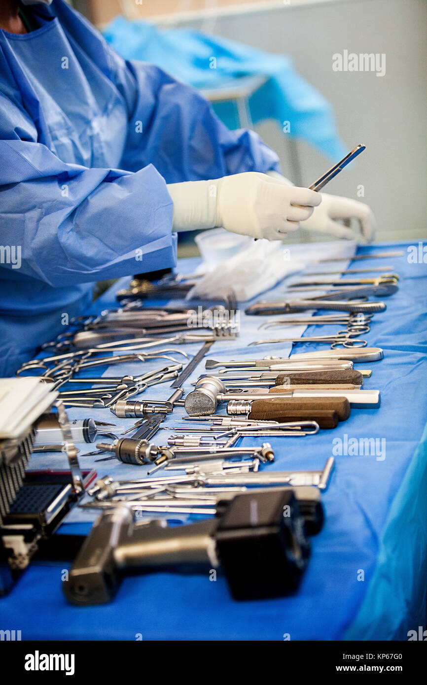 La chirurgia ortopedica Foto Stock