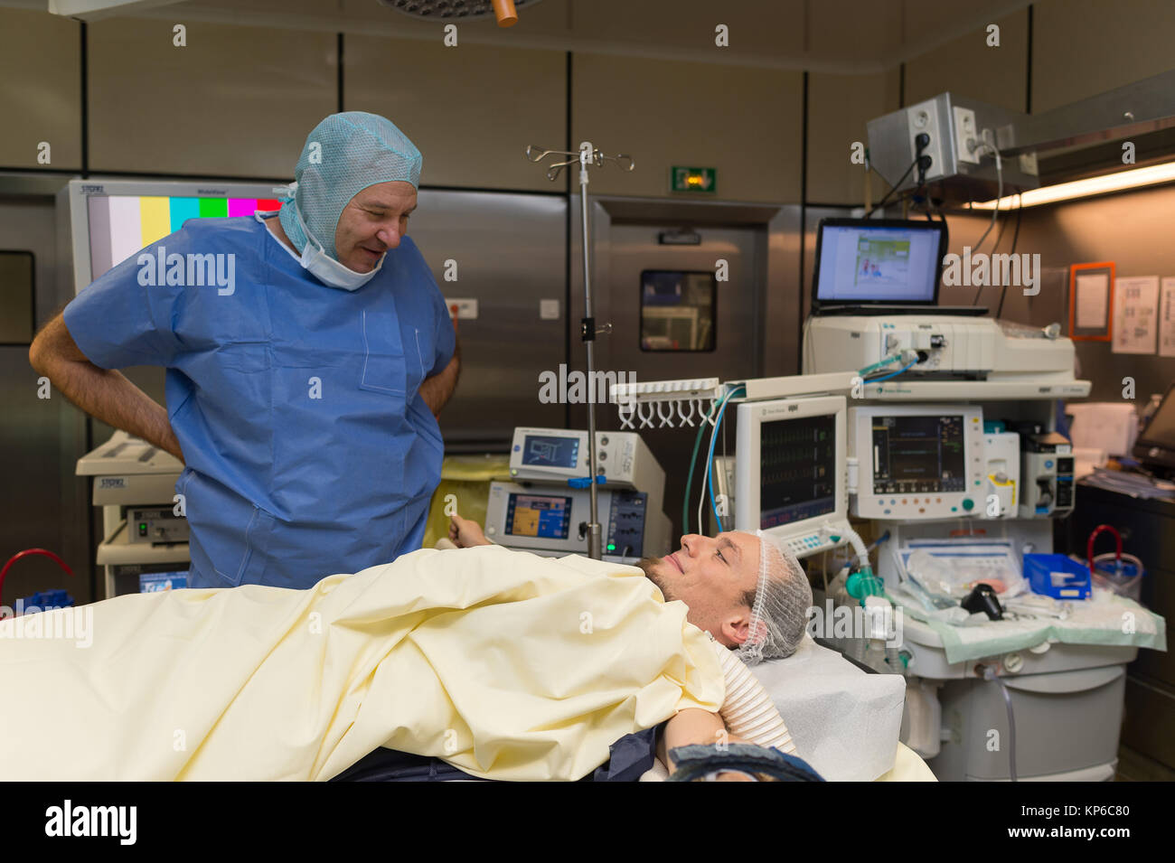 La chirurgia del legamento Foto Stock