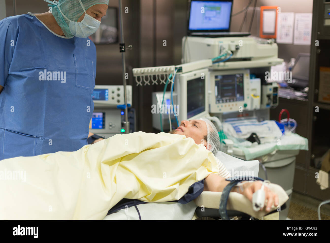 La chirurgia del legamento Foto Stock