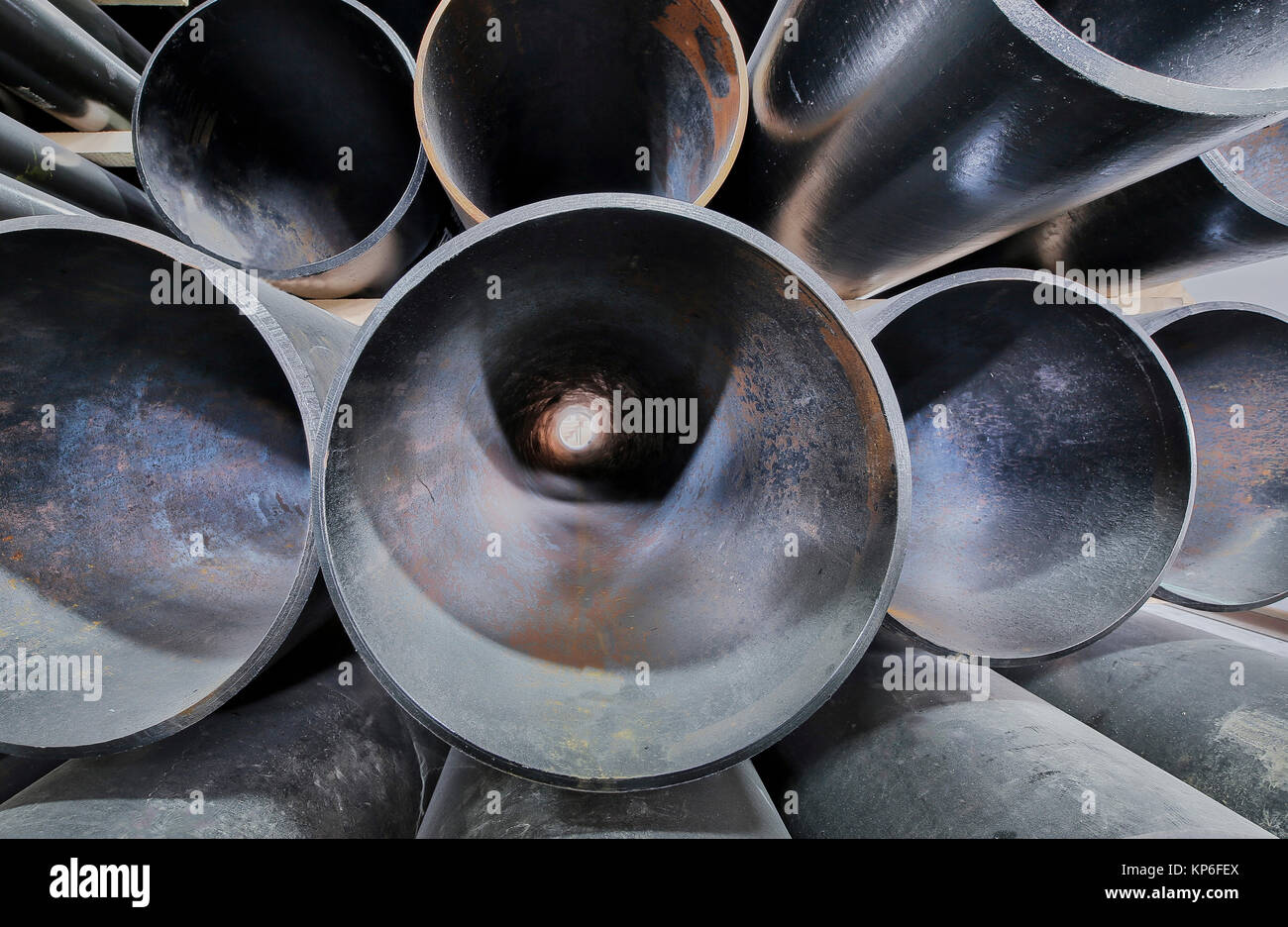 Industriali pesanti tubi in acciaio Foto Stock