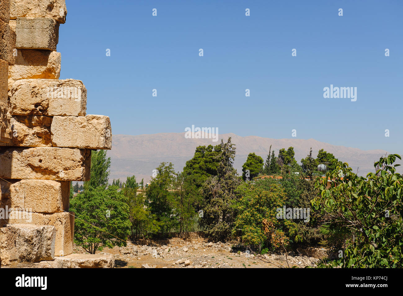 Baalbek antica città in Libano. Foto Stock