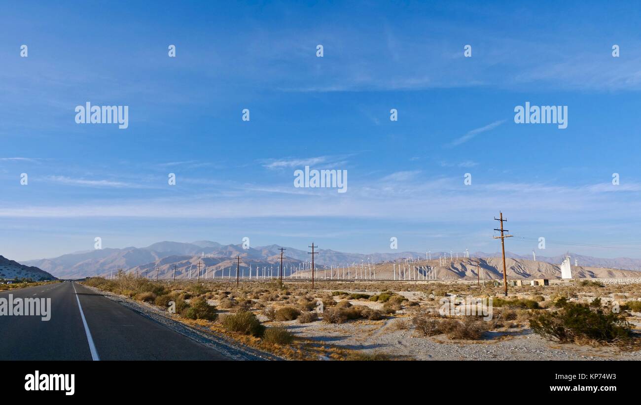 Mulini a vento vicino a Palm Springs Foto Stock