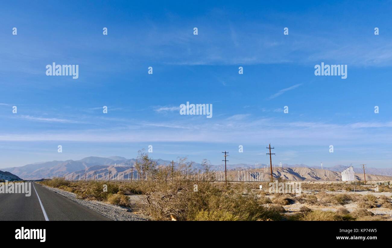 Mulini a vento vicino a Palm Springs Foto Stock
