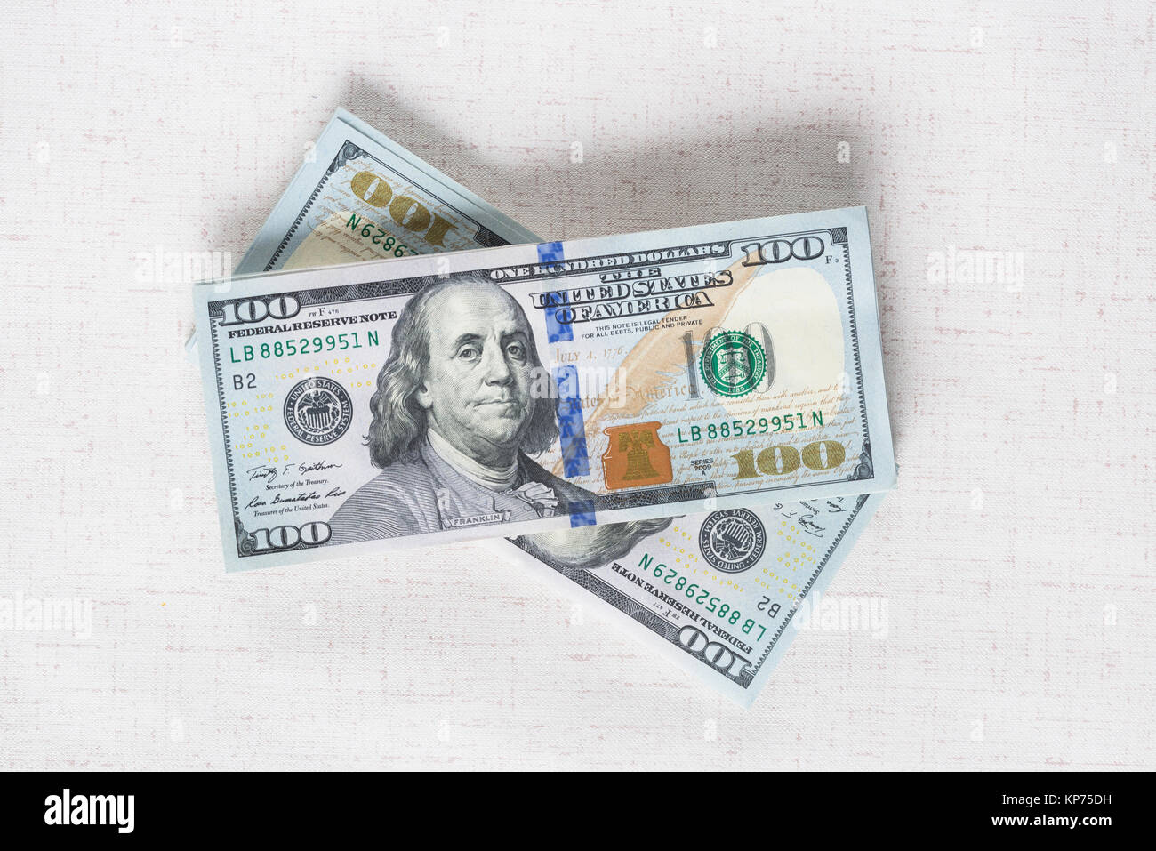 Pacchetto di 1 US Dollar Bills Foto Stock