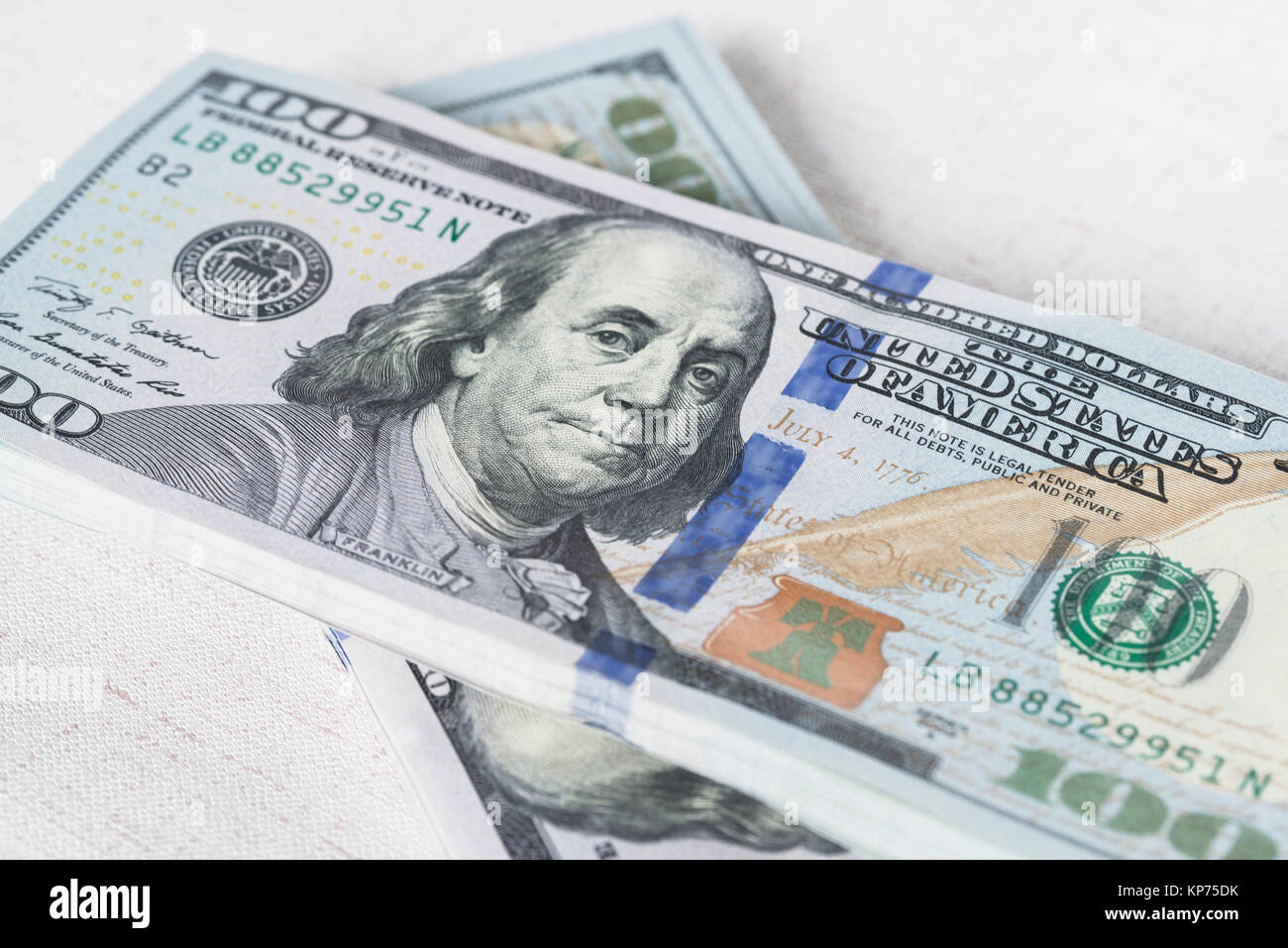 Pacchetto di 1 US Dollar Bills Foto Stock