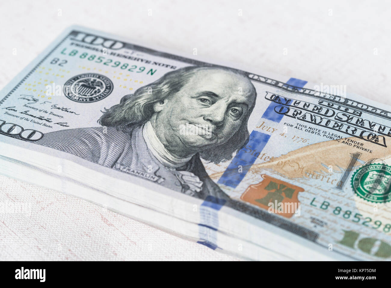 Pacchetto di 1 US Dollar Bills Foto Stock