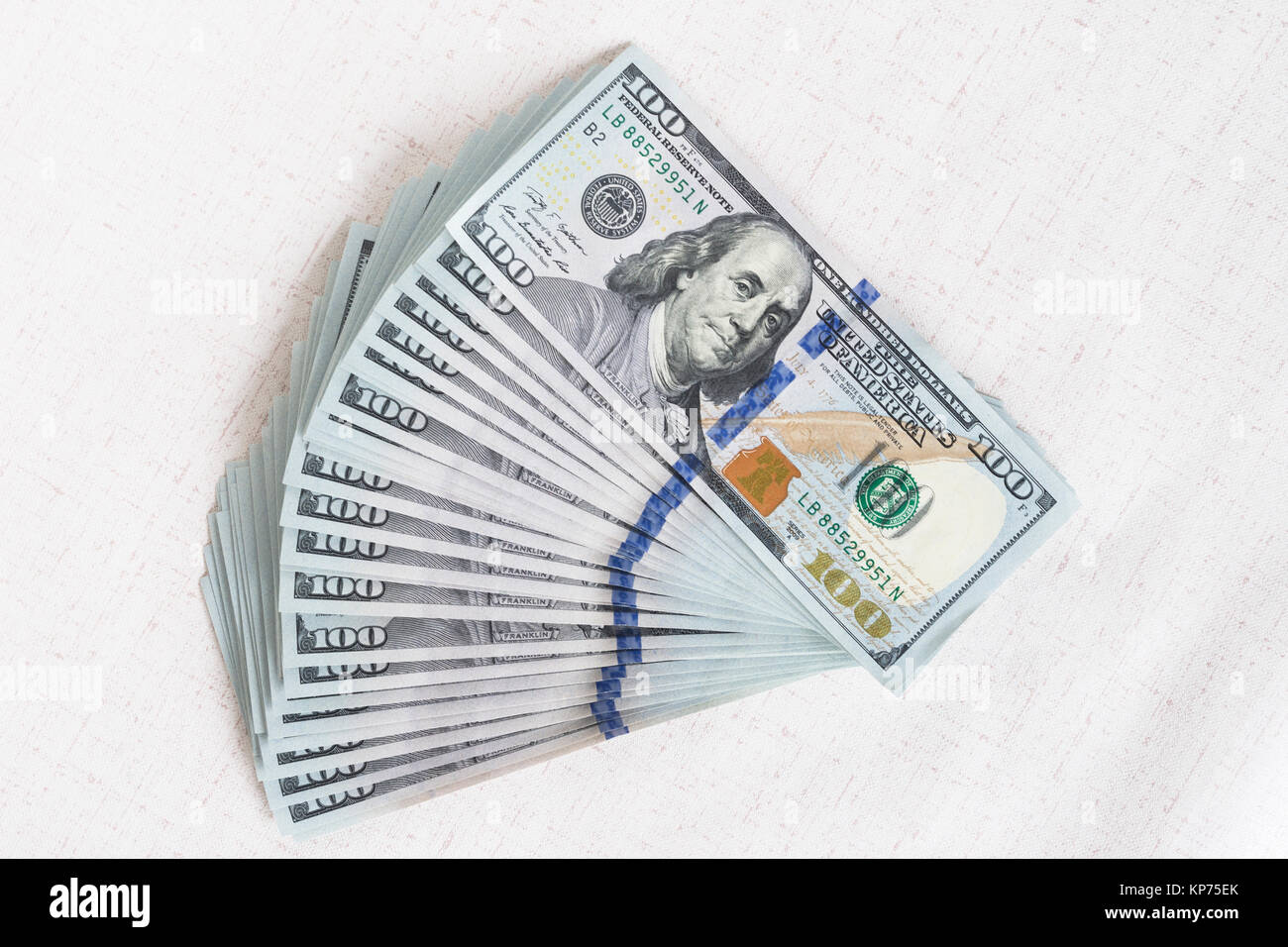 100 US Dollar Bills Foto Stock
