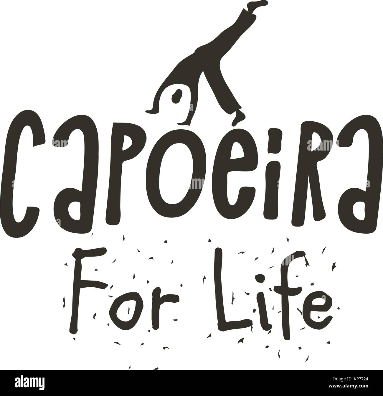 Capoeira di ballo brasiliano di origine africana poster Illustrazione Vettoriale