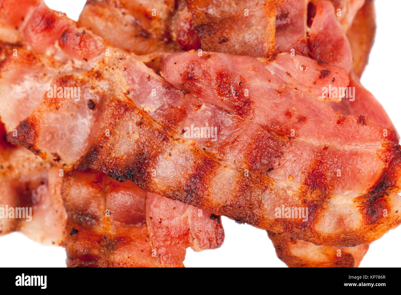 Fried bacon croccante Foto Stock