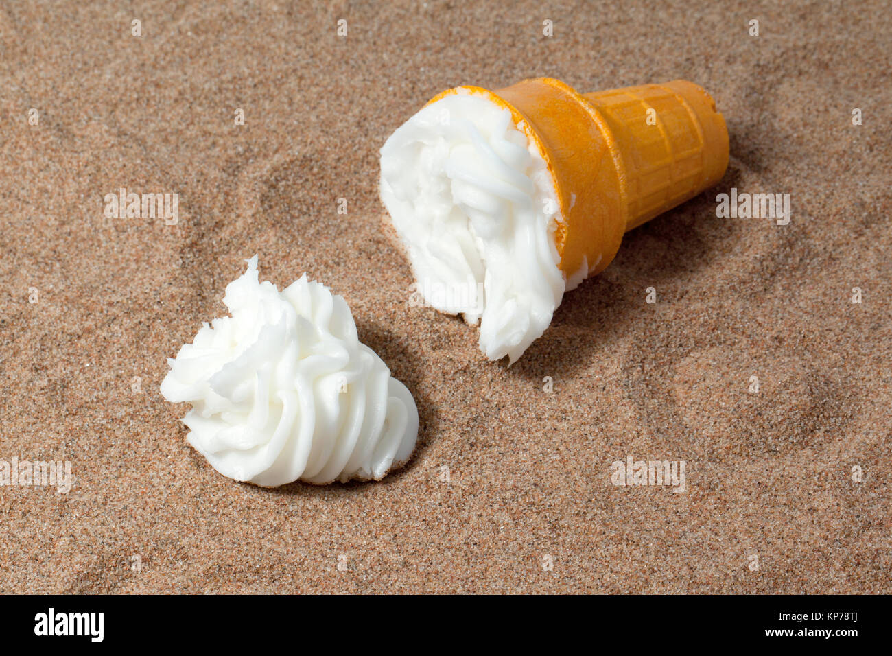 Eventuali fuoriuscite di gelato Gelato Foto Stock