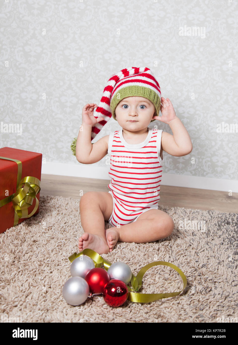 Bambino ritratto di Natale Foto Stock