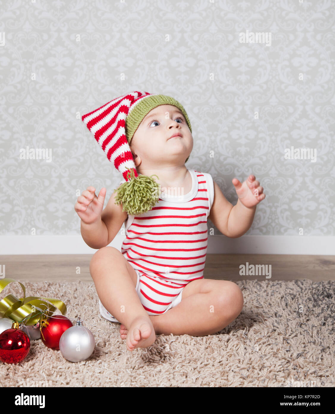 Bambino ritratto di Natale Foto Stock