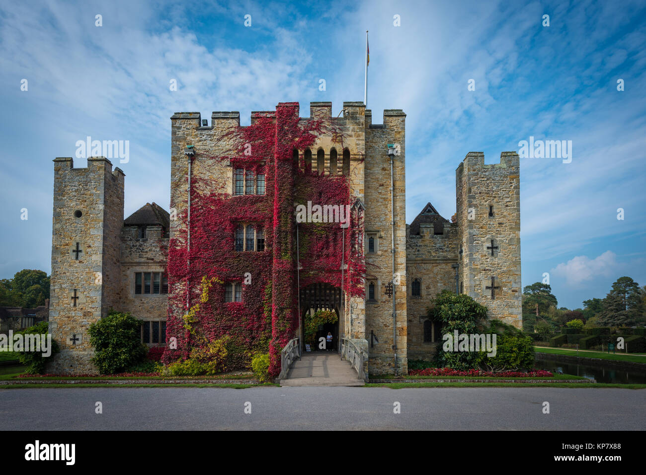 Il castello di Hever Castle vicino a Edenbridge, la sede della famiglia Boleyn, Kent, Regno Unito Foto Stock