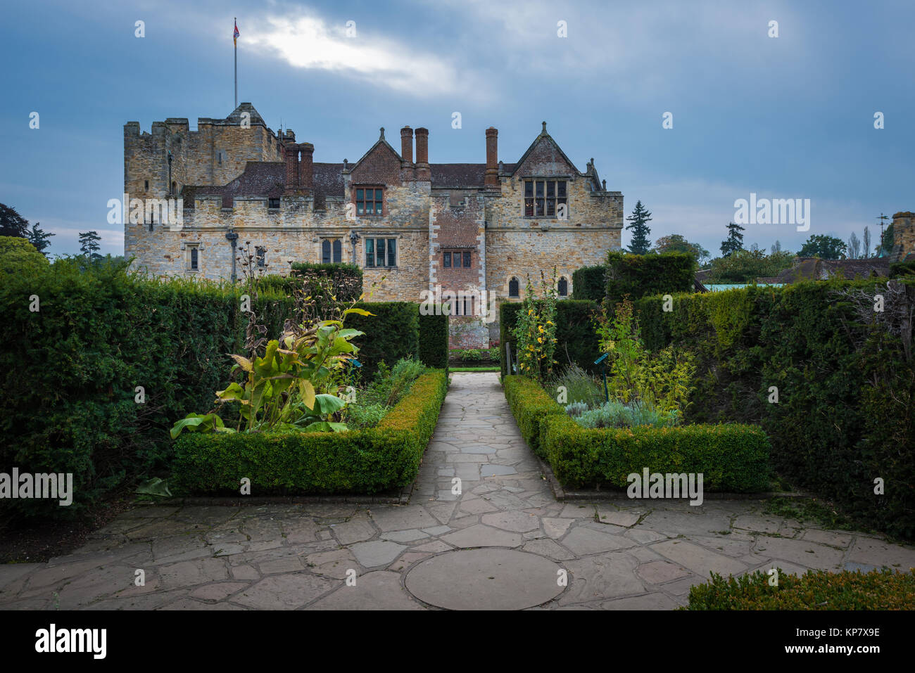 Il castello di Hever Castle vicino a Edenbridge, la sede della famiglia Boleyn, Kent, Regno Unito Foto Stock