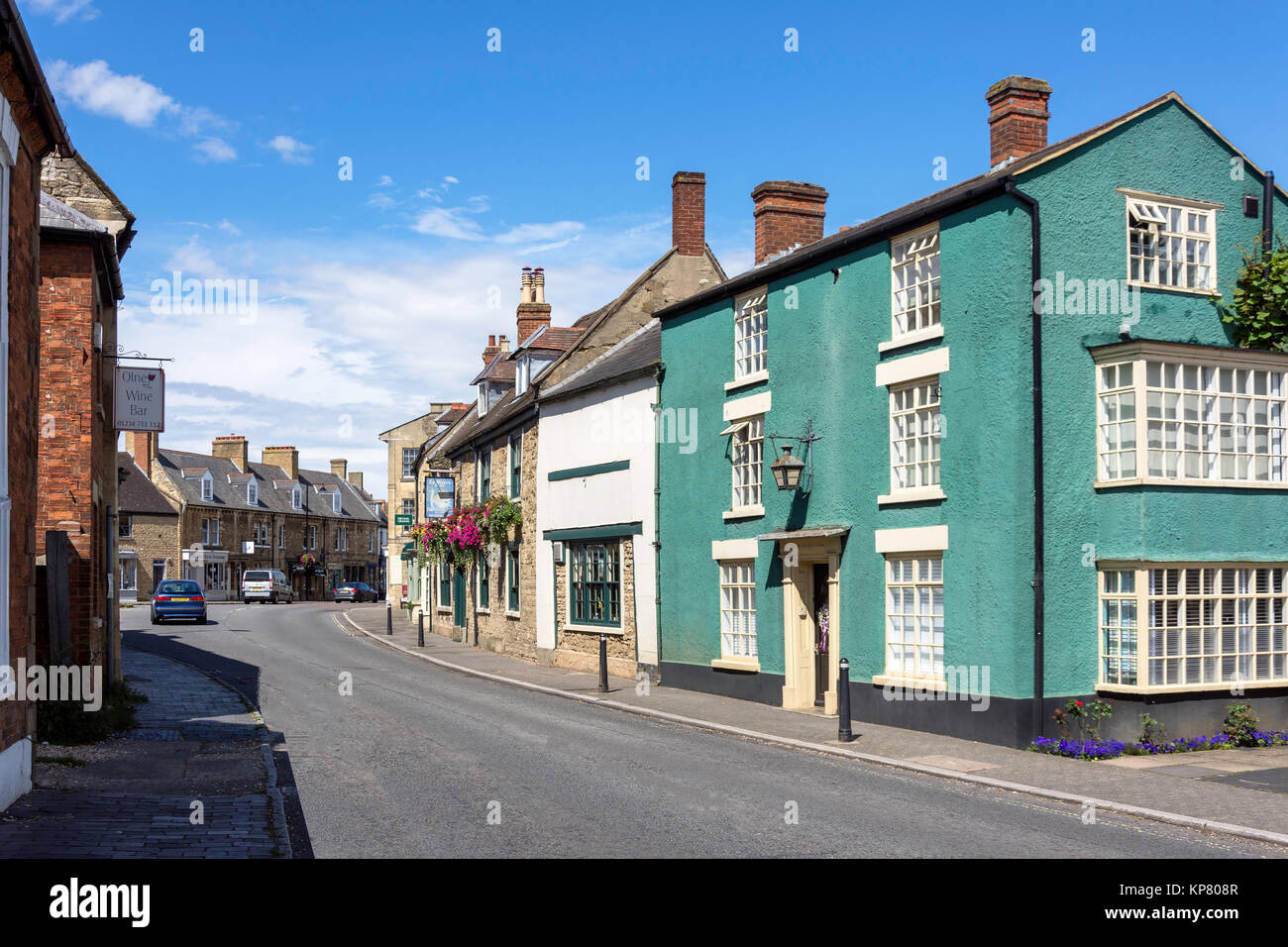 High Street, Olney, Buckinghamshire, Inghilterra, Regno Unito Foto Stock
