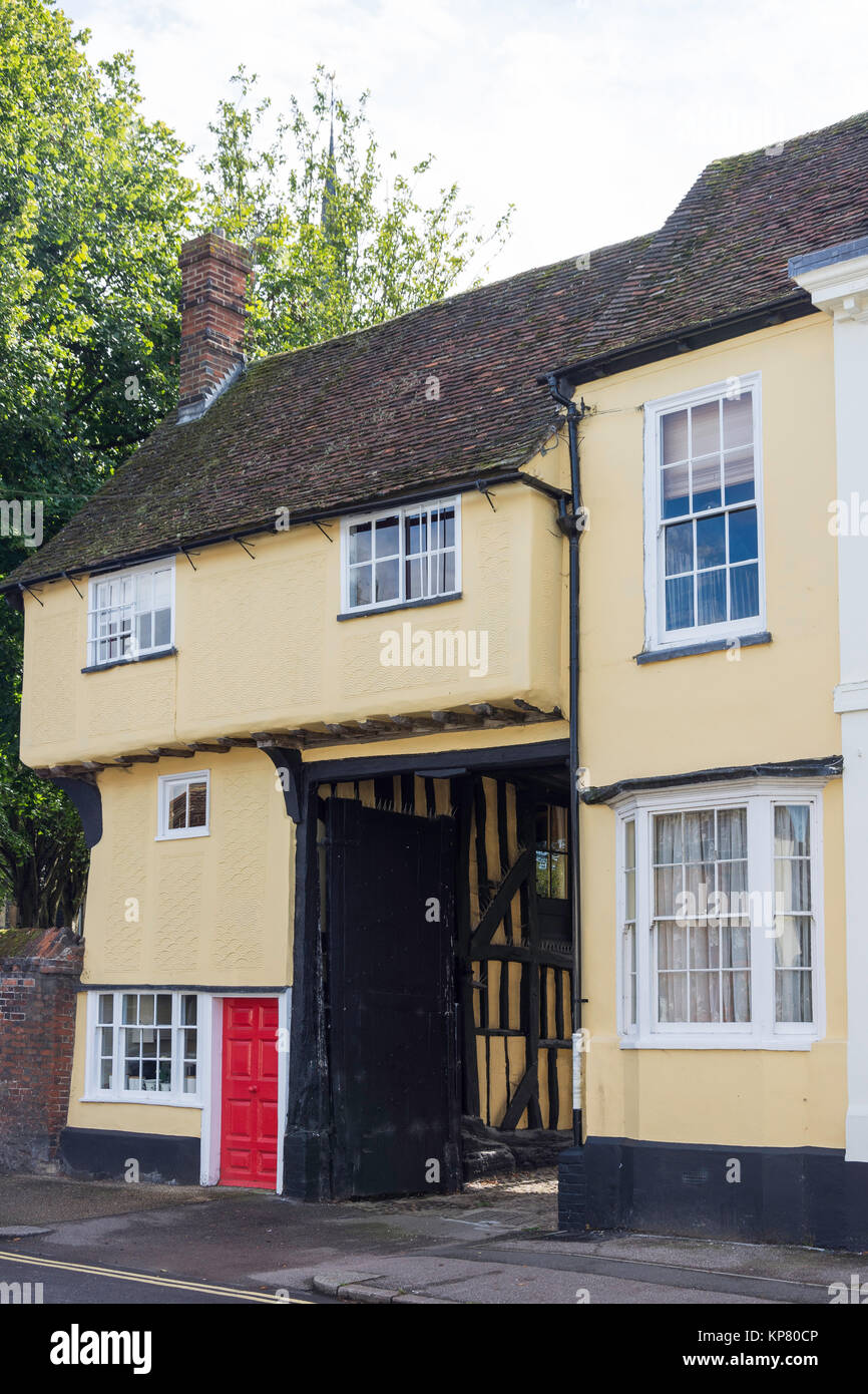 Tudor House, Church Street, Baldock Hertfordshire, England, Regno Unito Foto Stock