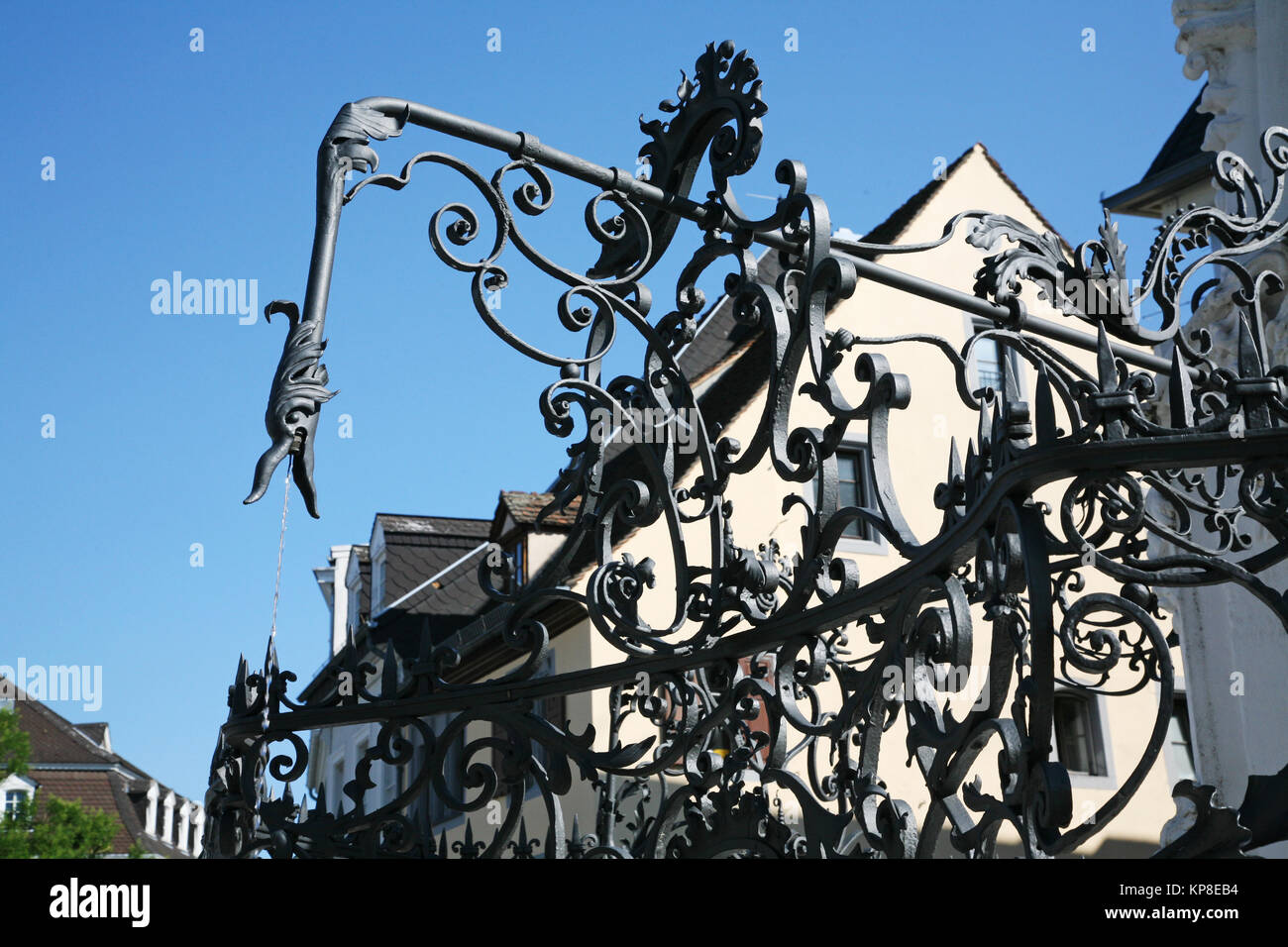 Fontana di San Giovanni Markt a SaarbrÃ¼cken Foto Stock