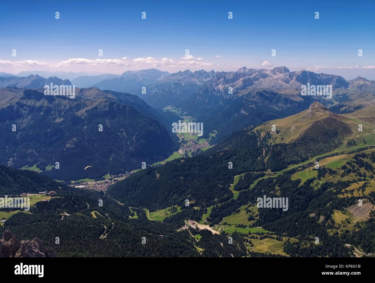 Fassatal in den italienischen Dolomiten - Val di Fassa in italianDolomites Foto Stock