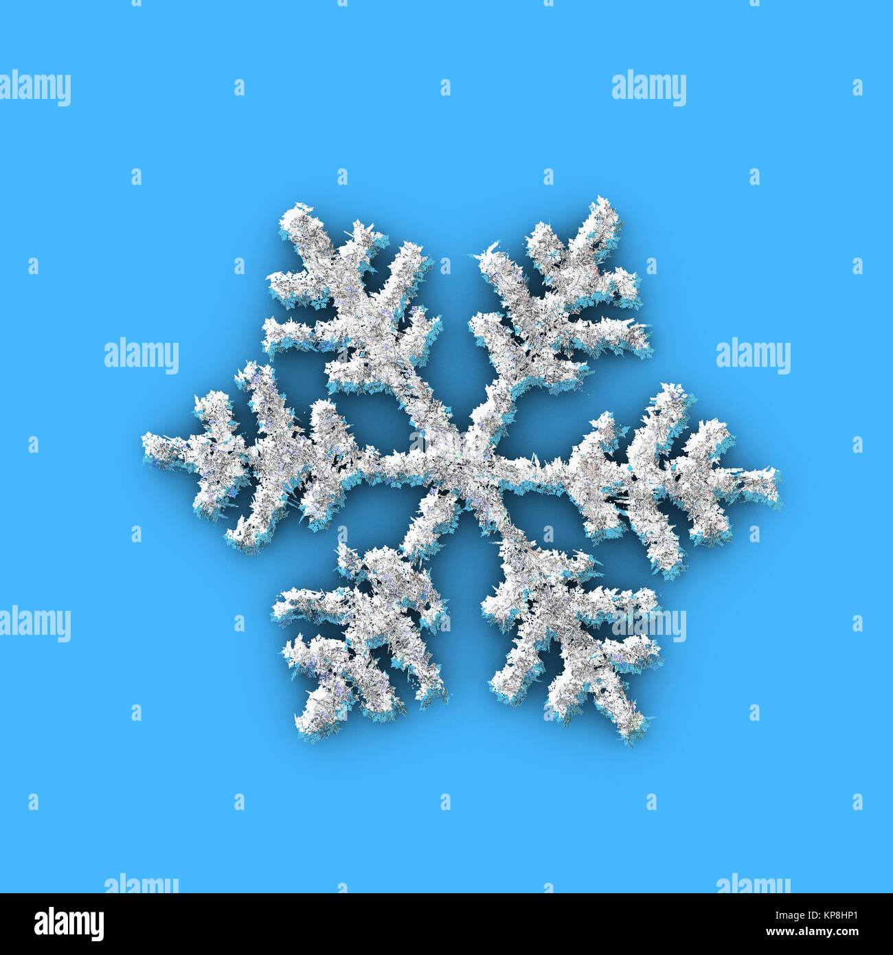 Un fiocco di neve realizzato con diversi piccoli fiocchi di neve Foto Stock