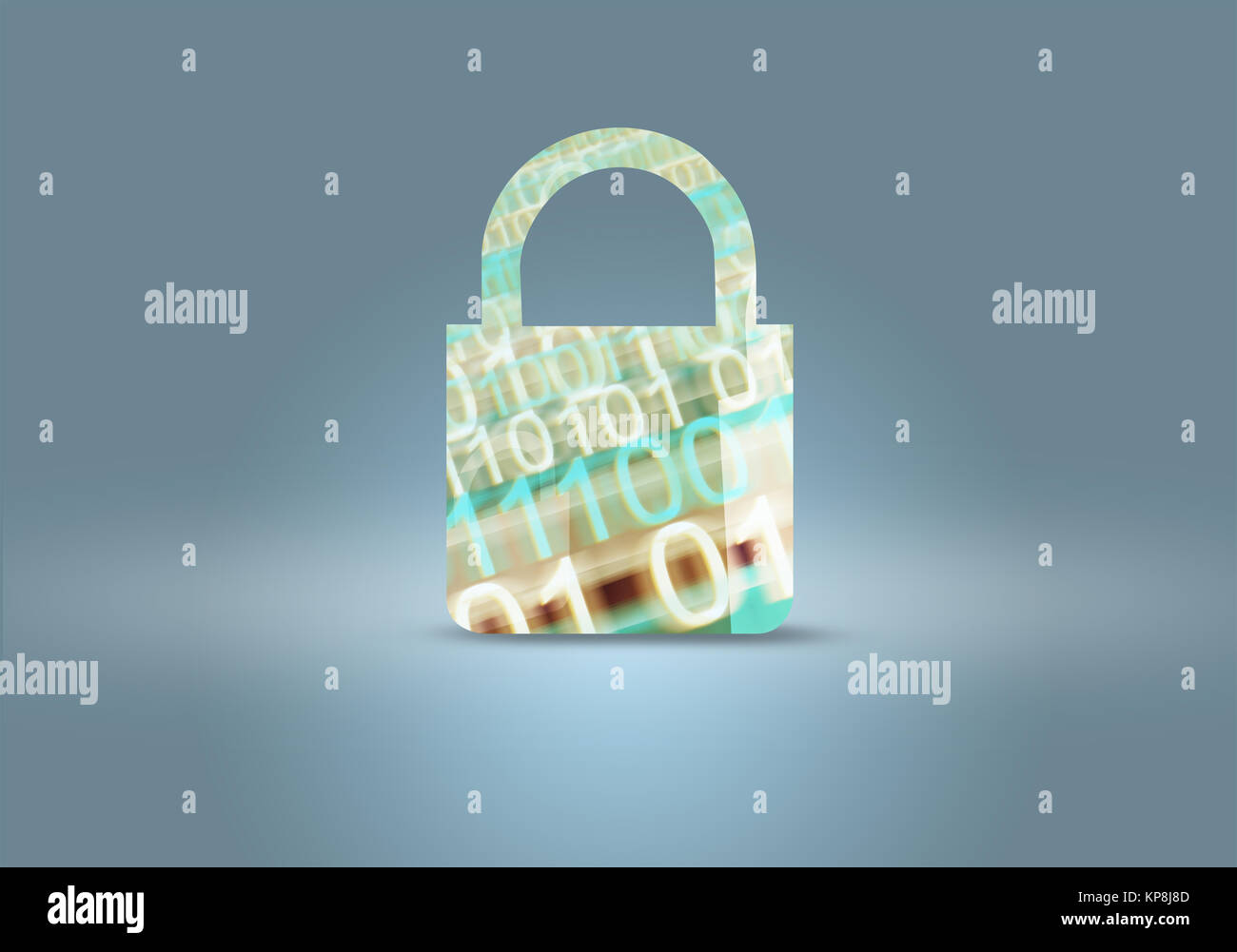 Computer e dati digitali sullo sfondo di sicurezza Foto Stock