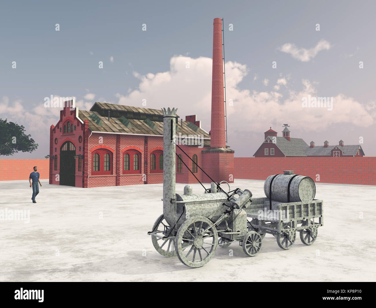 Locomotiva a vapore britannica dal 1829 Foto Stock