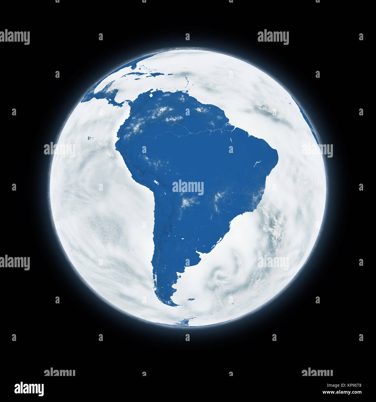 Sud America sul pianeta terra Foto Stock