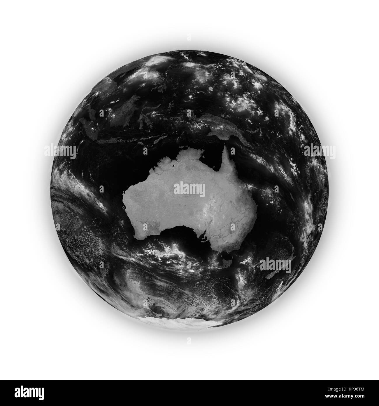 Australia on dark pianeta terra Foto Stock