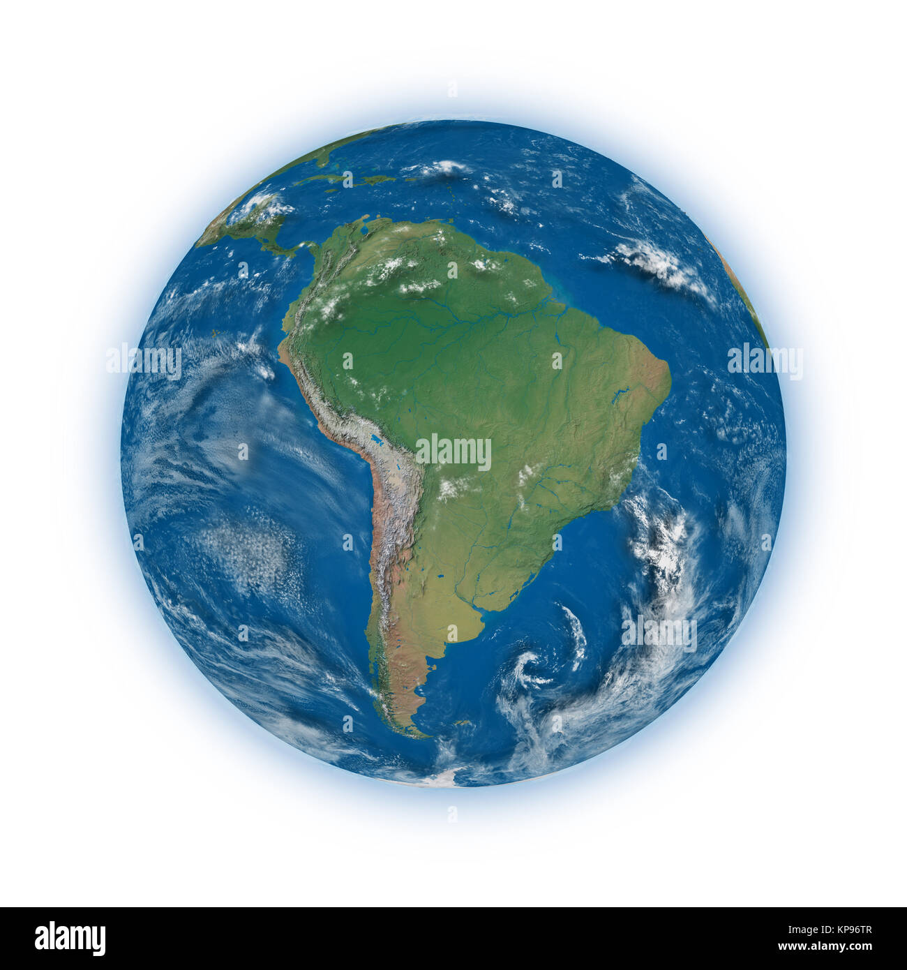 Sud America sul pianeta terra Foto Stock