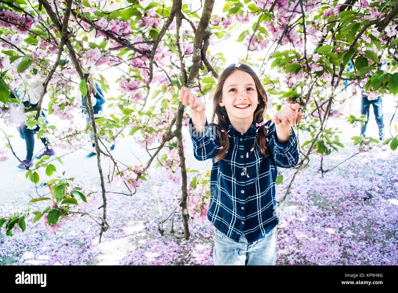 10 enne ragazza. Foto Stock