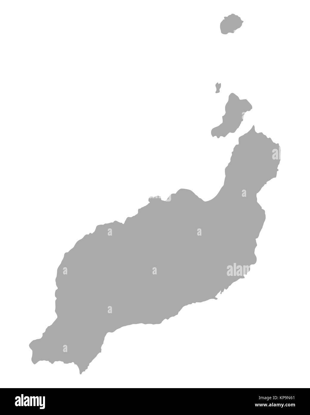 Karte von Lanzarote Foto Stock