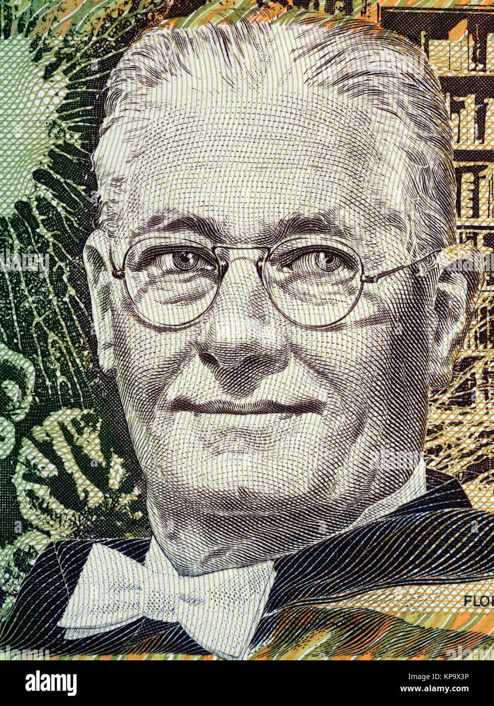 Howard Florey ritratto dal denaro australiano Foto Stock