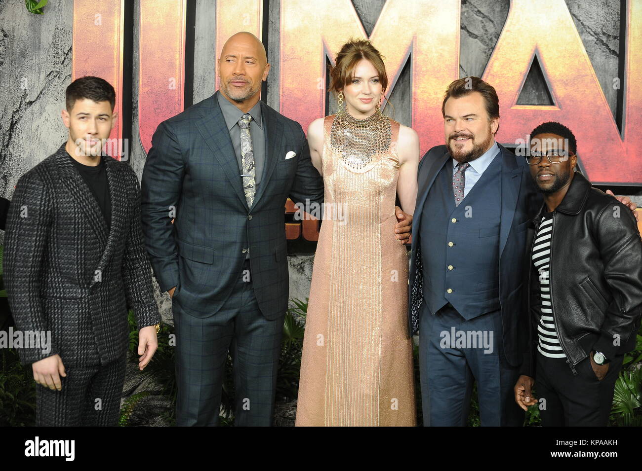 Il Regno Unito premiere di Jumanji : Benvenuti nella giungla a Vue West End di Londra. 7 dicembre 2017 © Paul Treadway Foto Stock