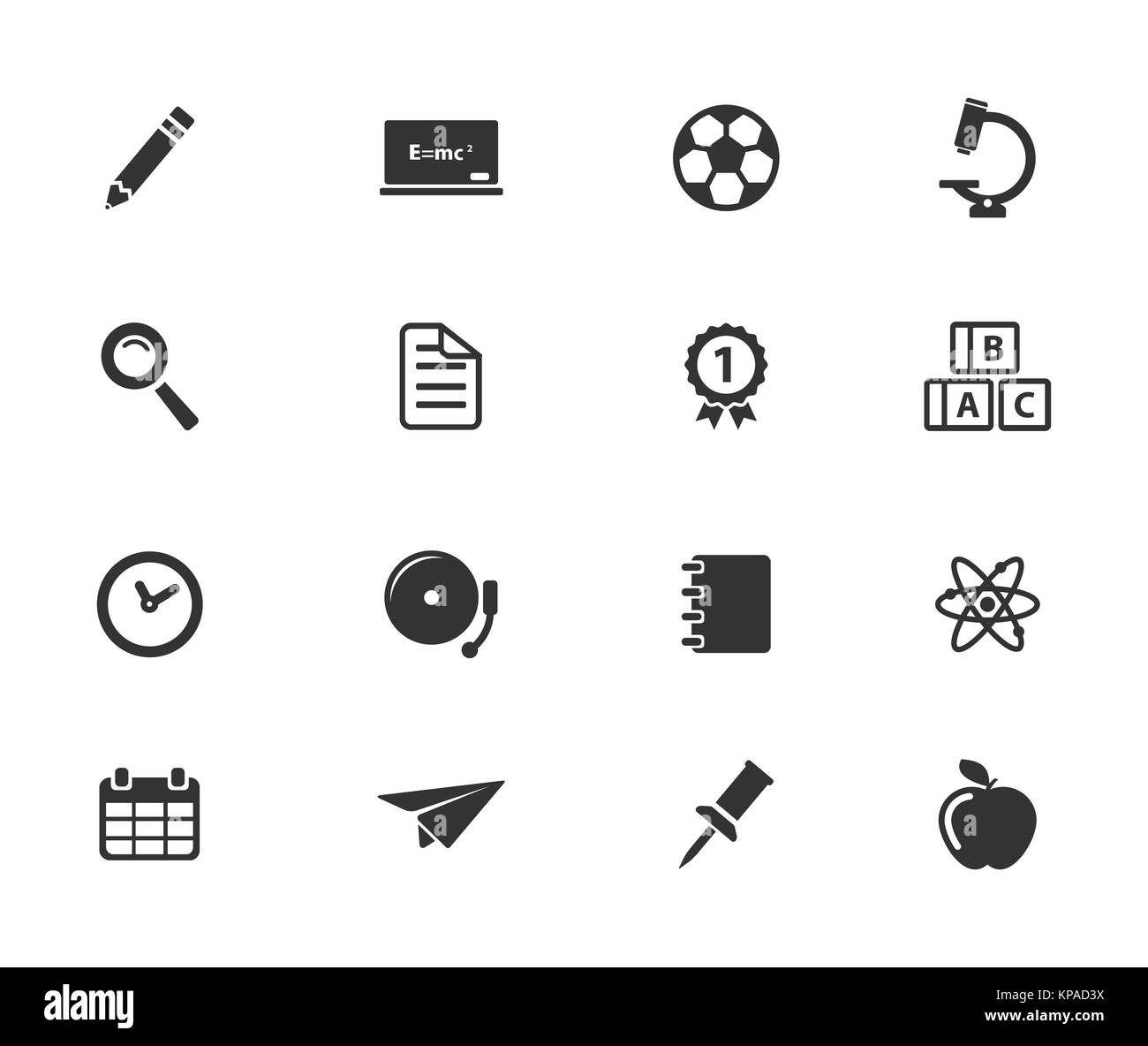 Scuola semplicemente le icone Foto Stock