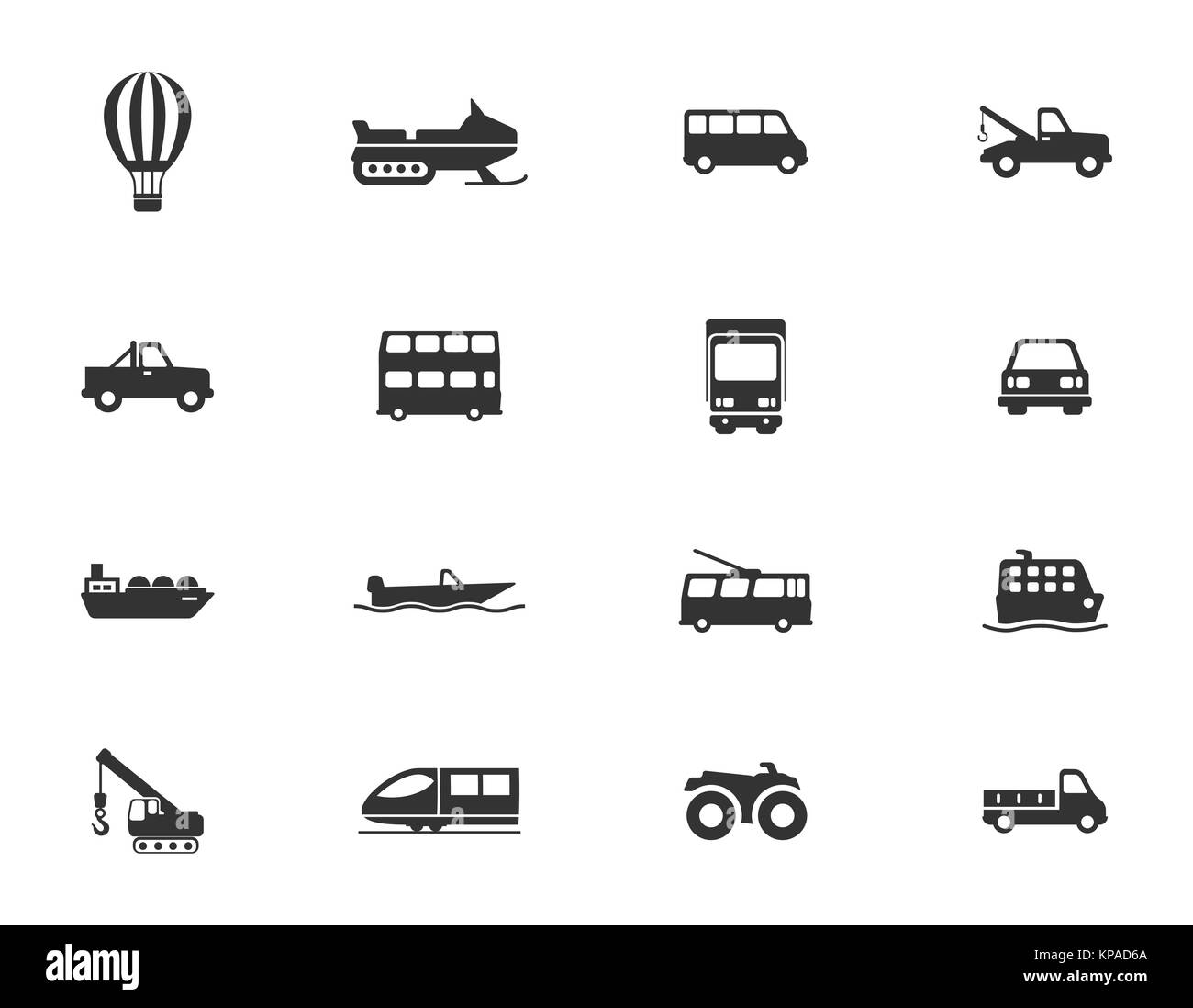 Trasporto semplicemente le icone Foto Stock
