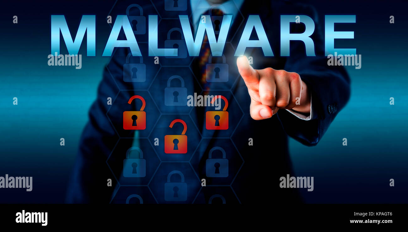 Consulente di Management di toccare il malware Foto Stock