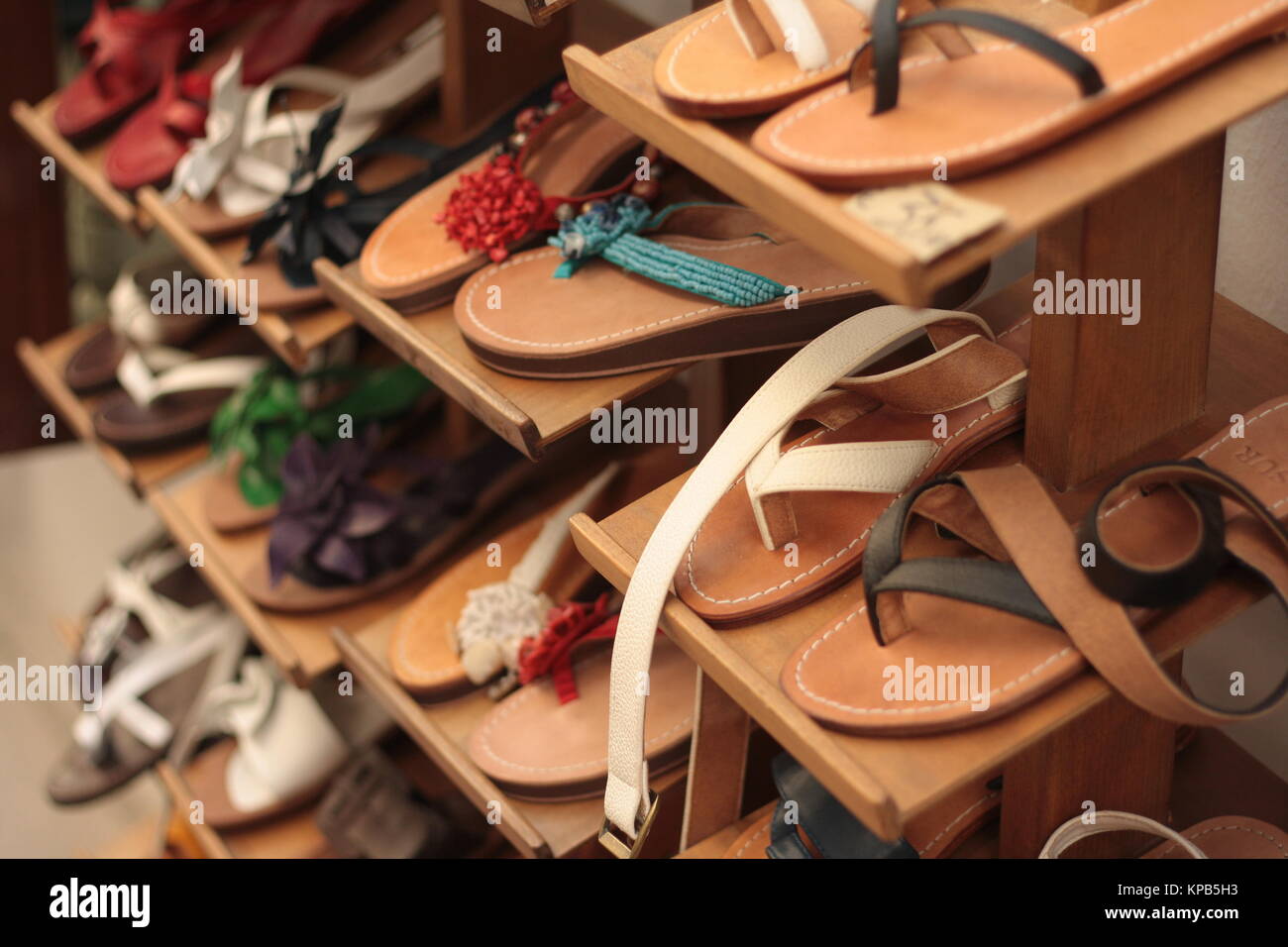 Craft sandali di cuoio in vendita Foto stock - Alamy