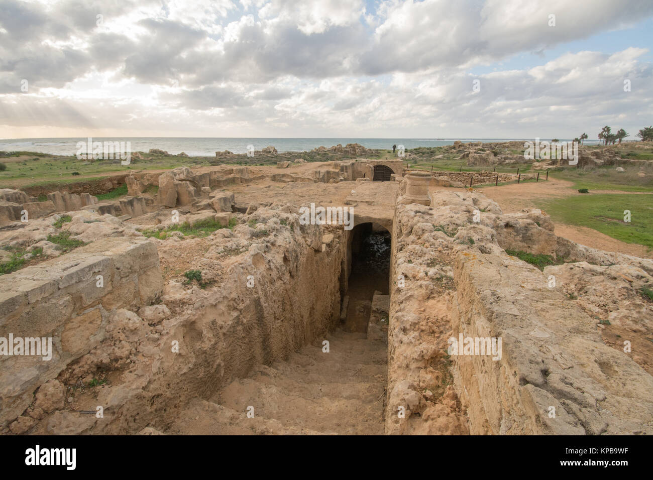 Le Tombe dei Re, parte del sito archeologico in Paphos, Cipro Foto Stock
