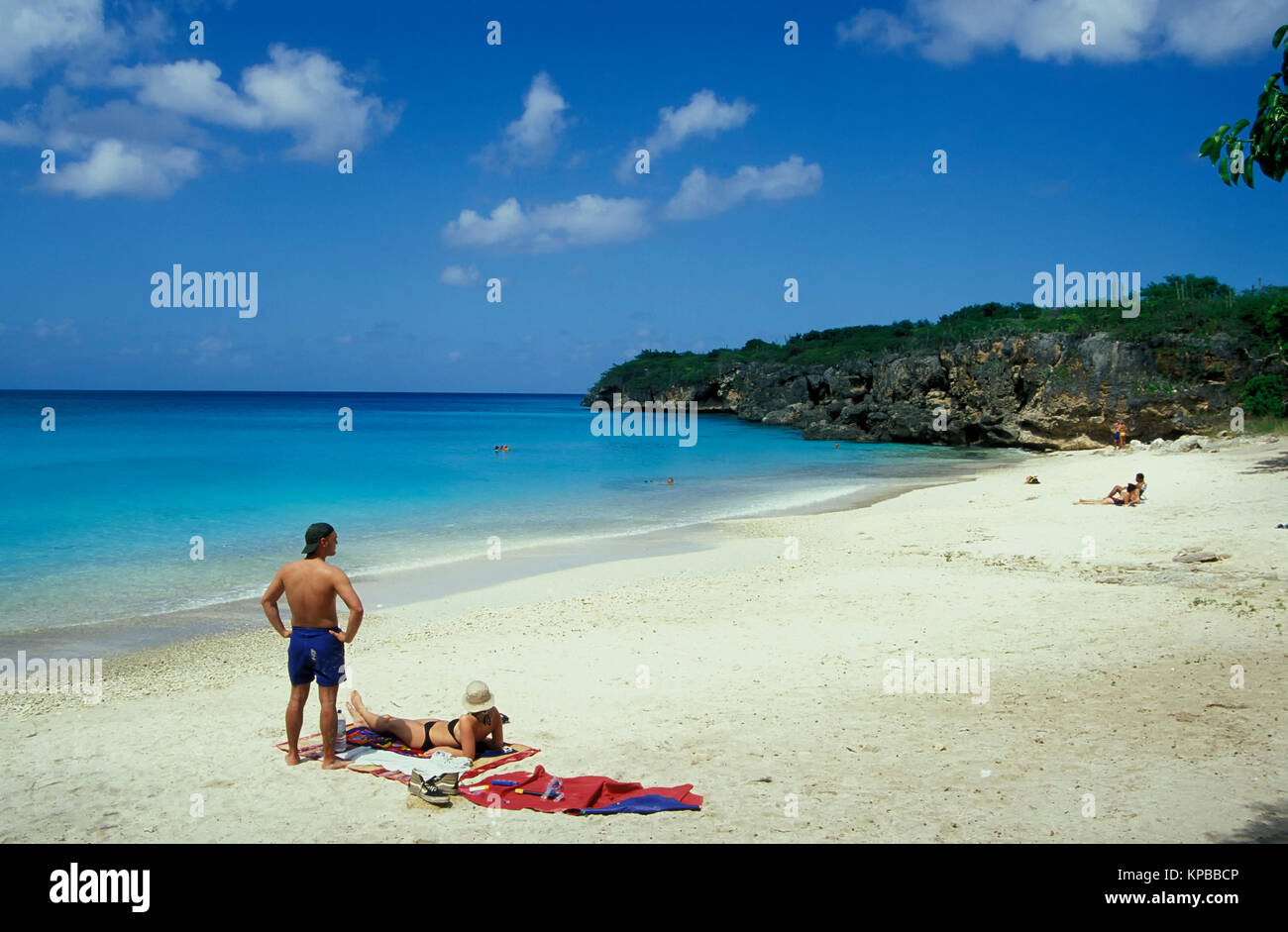 Playa Kenepa beach, Curacao, Antille olandesi Foto Stock