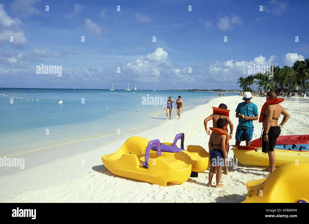 Strand Palm Beach, Aruba, Antille olandesi Foto Stock