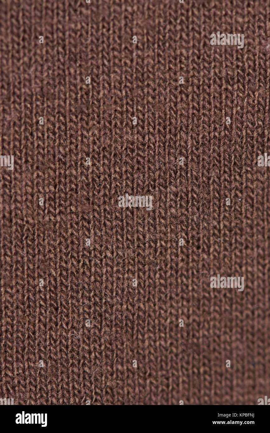 Brown tessili superficie di pattern di close-up. Marrone materiale fabic texture Foto Stock