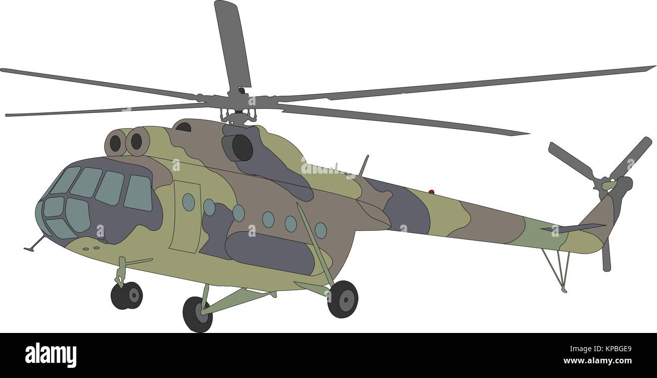 Elicottero Mi-8 illustrazione vettoriale Illustrazione Vettoriale