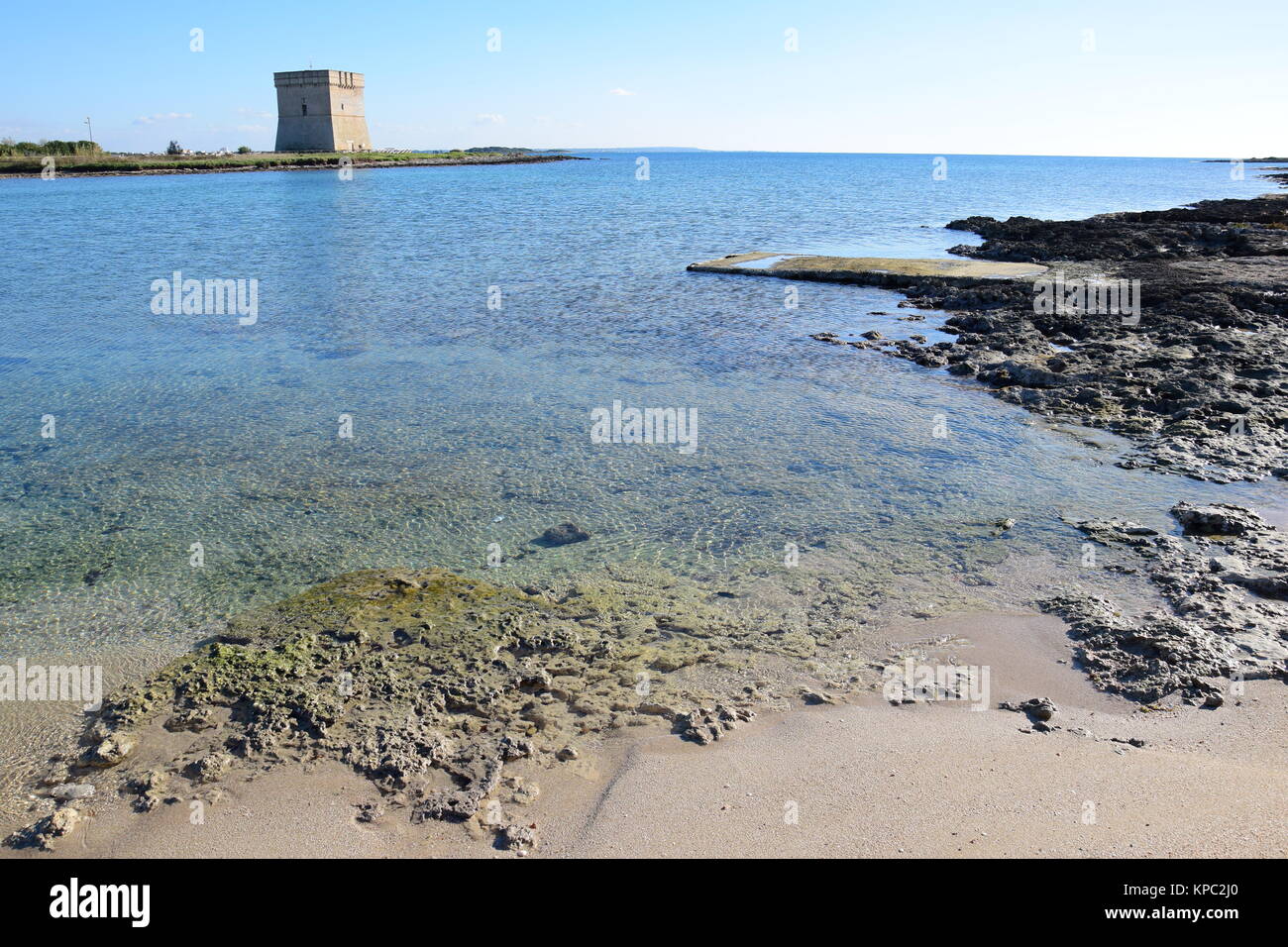 Spiaggia Di Porto Cesareo Nel Salento Regione Puglia Italia