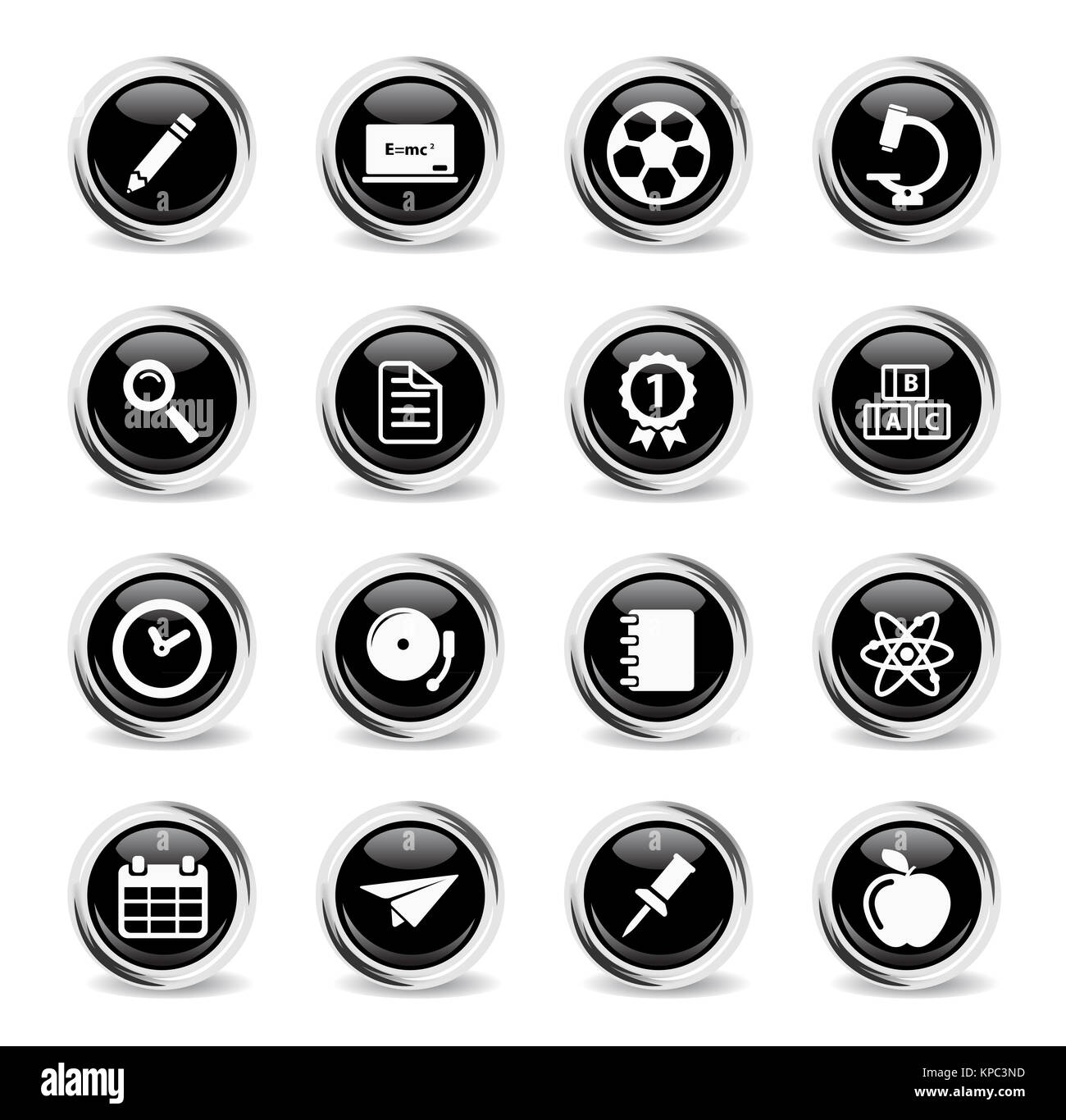 Scuola semplicemente le icone Foto Stock