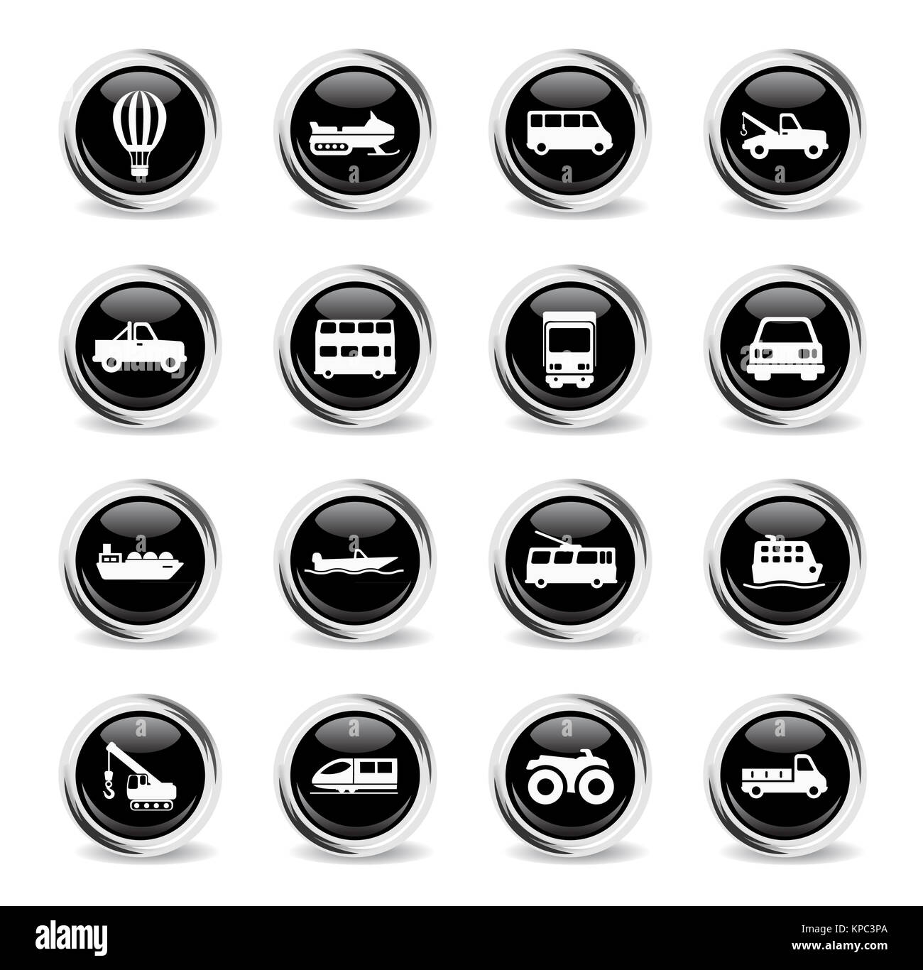 Trasporto semplicemente le icone Foto Stock