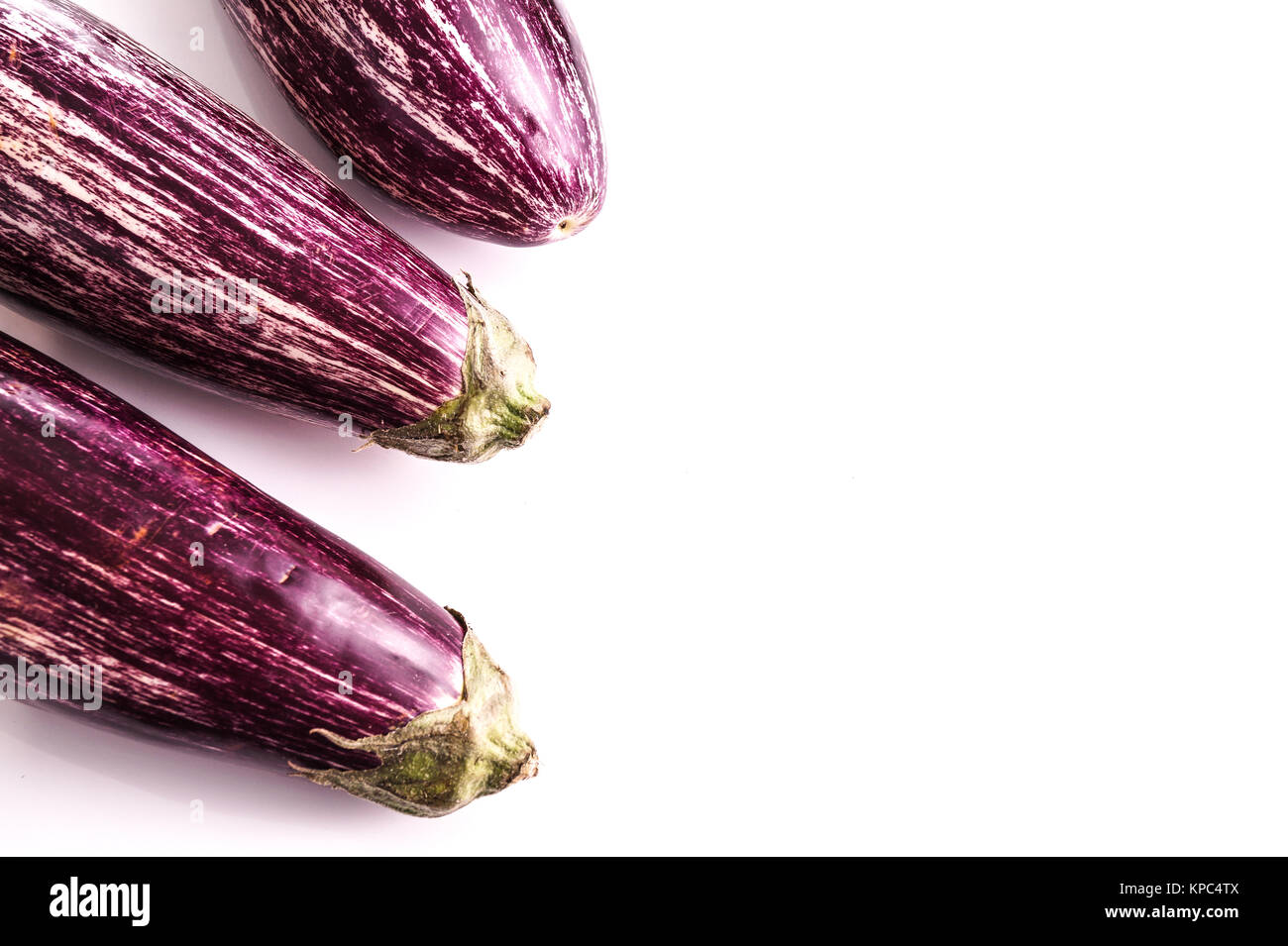 Striping melanzane sane Foto Stock